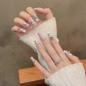 Fashion Long Handmade Press-On Nails For Women BVNL-99 