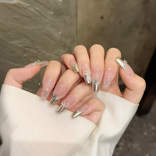 Fashion Medium Handmade Press-On Nails For Women BVNM-02