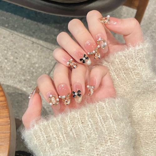 Fashion Medium Handmade Press-On Nails For Women BVNM-03