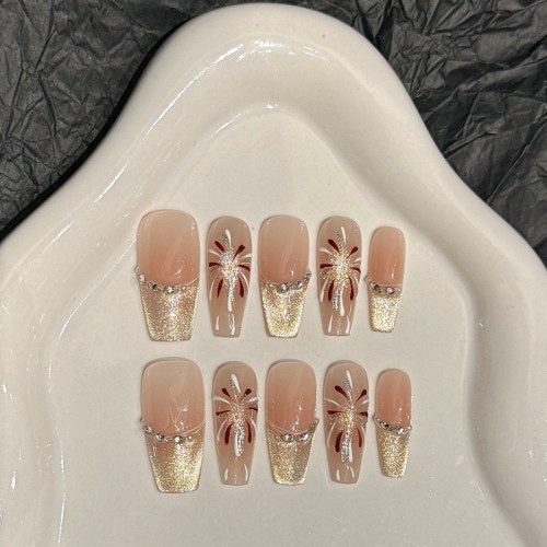 Fashion Medium Handmade Press-On Nails For Women BVNM-04