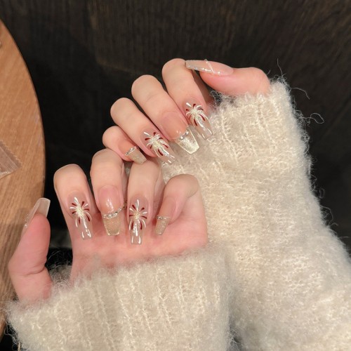 Fashion Medium Handmade Press-On Nails For Women BVNM-04