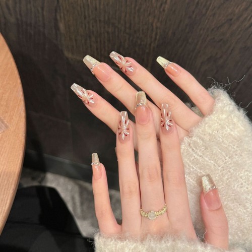 Fashion Medium Handmade Press-On Nails For Women BVNM-04