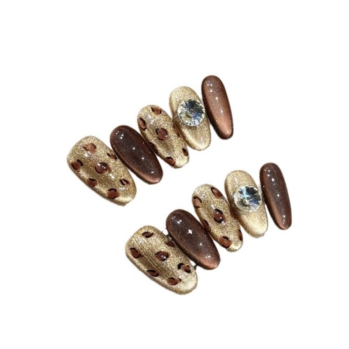 Fashion Medium Handmade Press-On Nails For Women BVNM-05