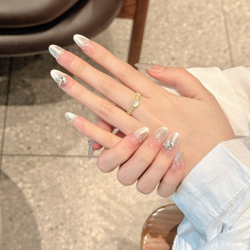 Fashion Medium Handmade Press-On Nails For Women BVNM-07