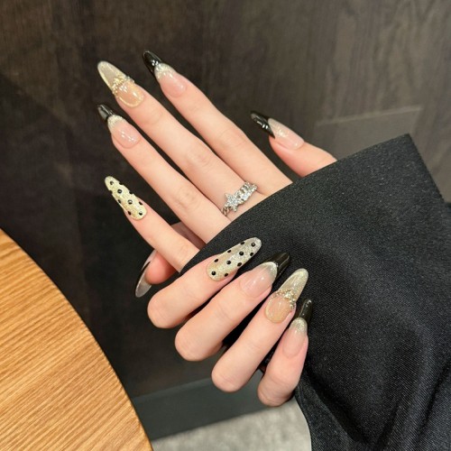 Fashion Medium Handmade Press-On Nails For Women BVNM-09