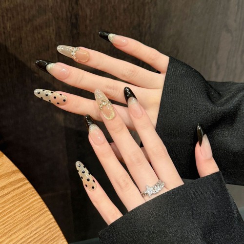 Fashion Medium Handmade Press-On Nails For Women BVNM-09