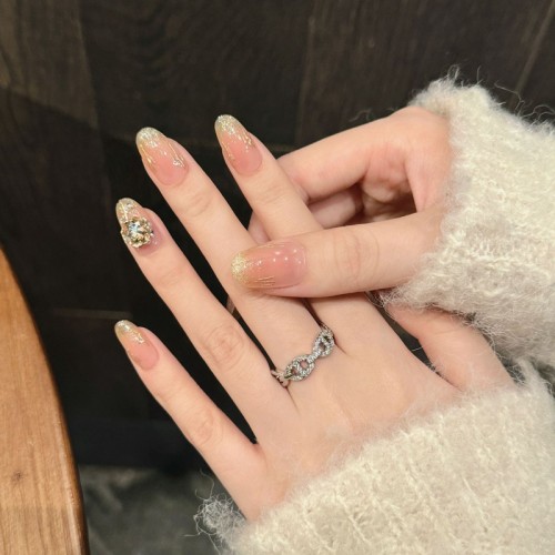 Fashion Medium Handmade Press-On Nails For Women BVNM-10