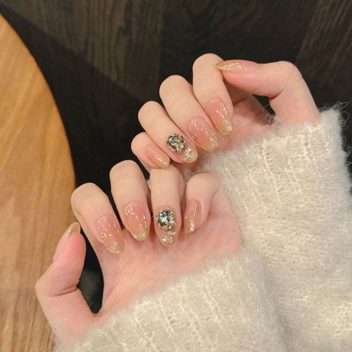 Fashion Medium Handmade Press-On Nails For Women BVNM-10