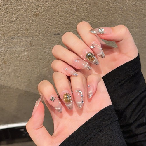 Fashion Medium Handmade Press-On Nails For Women BVNM-100