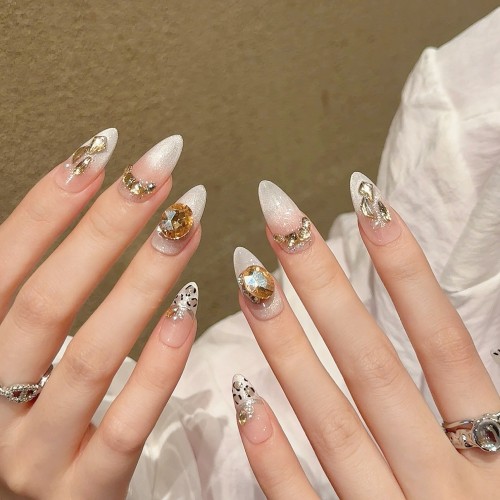 Fashion Medium Handmade Press-On Nails For Women BVNM-101