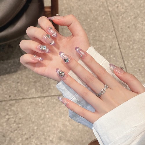 Fashion Medium Handmade Press-On Nails For Women BVNM-102