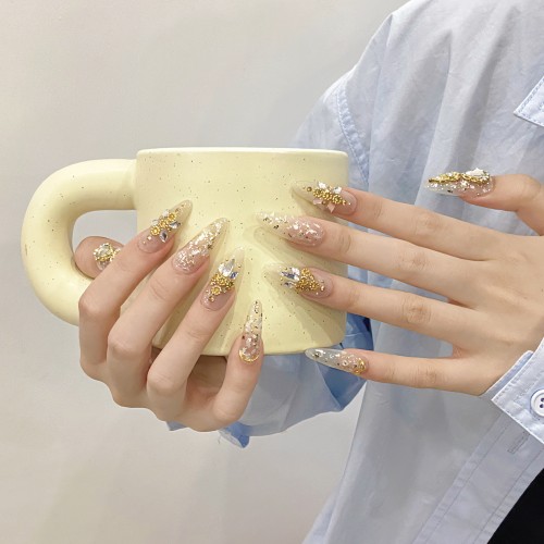 Fashion Medium Handmade Press-On Nails For Women BVNM-106