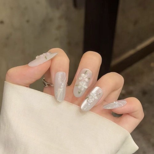 Fashion Medium Handmade Press-On Nails For Women BVNM-107