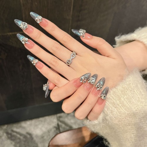 Fashion Medium Handmade Press-On Nails For Women BVNM-108