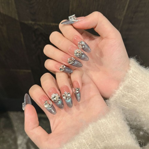 Fashion Medium Handmade Press-On Nails For Women BVNM-108