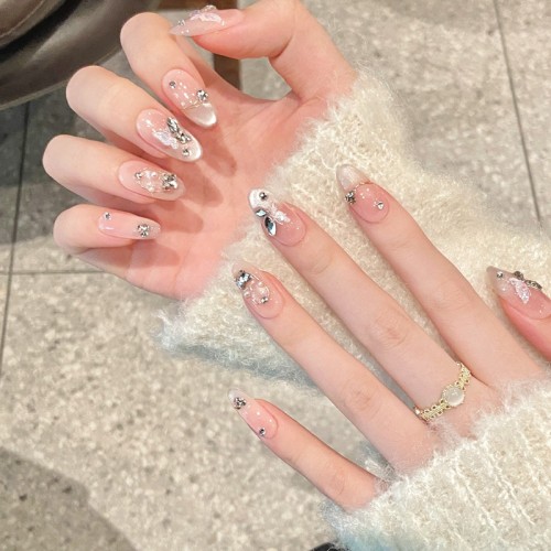 Fashion Medium Handmade Press-On Nails For Women BVNM-12