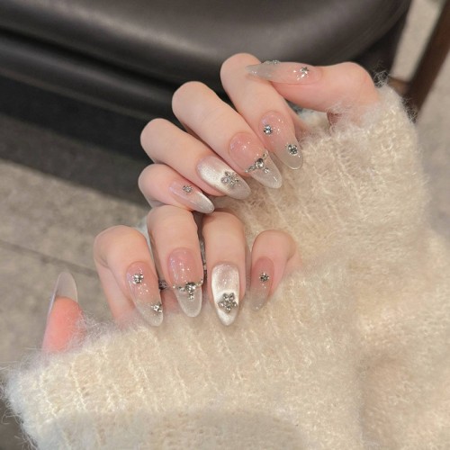 Fashion Medium Handmade Press-On Nails For Women BVNM-14