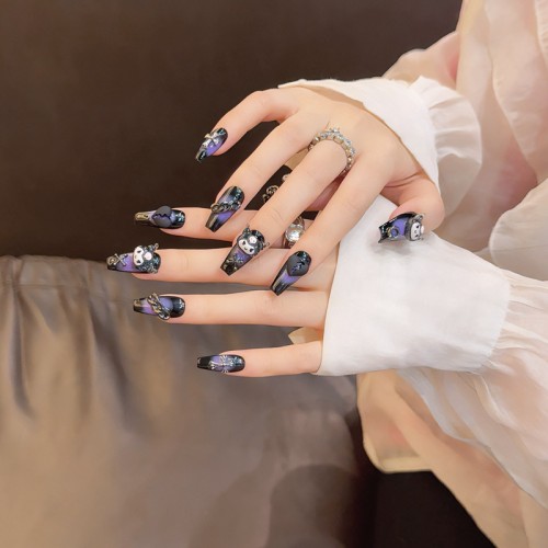 Fashion Medium Handmade Press-On Nails For Women BVNM-15