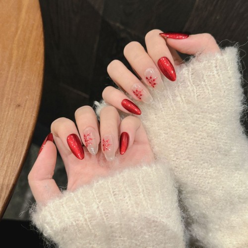 Fashion Medium Handmade Press-On Nails For Women BVNM-18