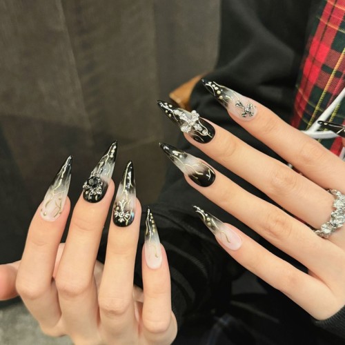 Fashion Medium Handmade Press-On Nails For Women BVNM-20