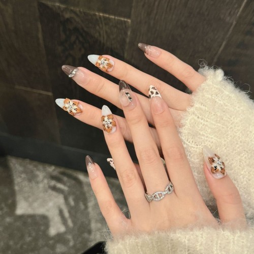 Fashion Medium Handmade Press-On Nails For Women BVNM-21