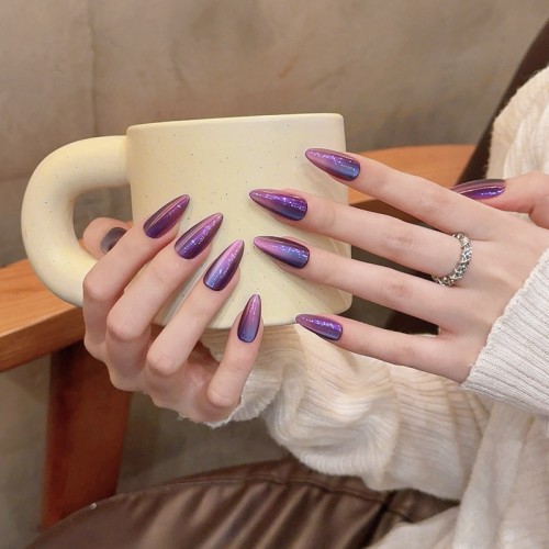 Fashion Medium Handmade Press-On Nails For Women BVNM-22