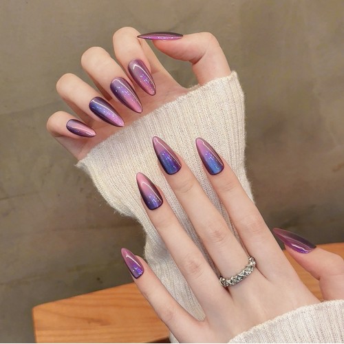 Fashion Medium Handmade Press-On Nails For Women BVNM-22