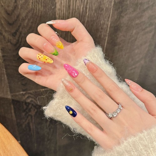 Fashion Medium Handmade Press-On Nails For Women BVNM-29