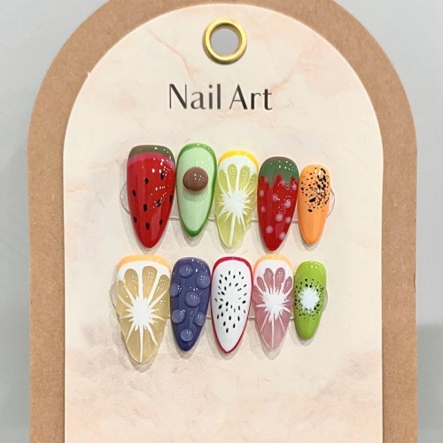 Fashion Medium Handmade Press-On Nails For Women BVNM-30