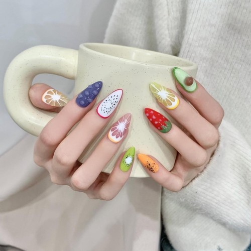 Fashion Medium Handmade Press-On Nails For Women BVNM-30