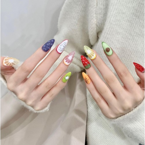 Fashion Medium Handmade Press-On Nails For Women BVNM-30