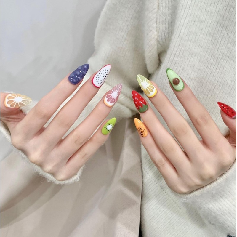 Fashion Medium Handmade Press-On Nails For Women BVNM-30 