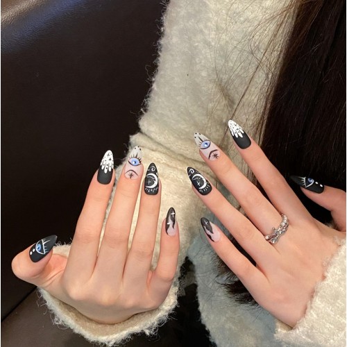 Fashion Medium Handmade Press-On Nails For Women BVNM-32