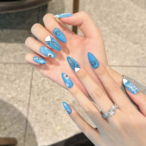 Fashion Medium Handmade Press-On Nails For Women BVNM-35