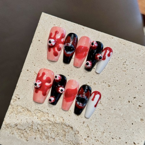 Fashion Medium Handmade Press-On Nails For Women BVNM-41