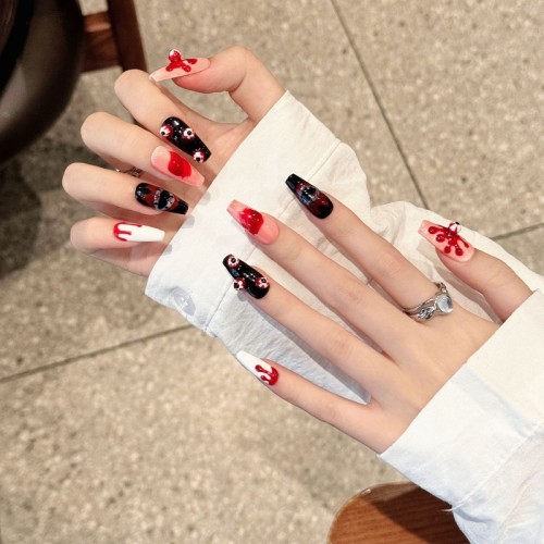 Fashion Medium Handmade Press-On Nails For Women BVNM-41