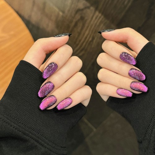 Fashion Medium Handmade Press-On Nails For Women BVNM-51