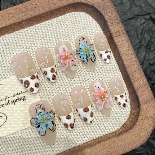 Fashion Medium Handmade Press-On Nails For Women BVNM-57