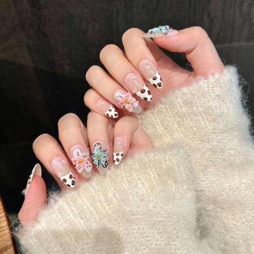 Fashion Medium Handmade Press-On Nails For Women BVNM-57