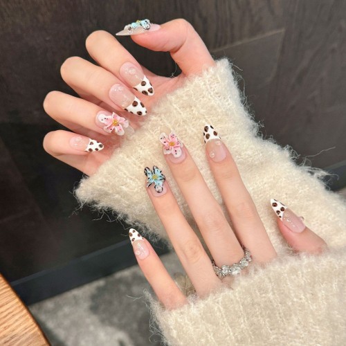 Fashion Medium Handmade Press-On Nails For Women BVNM-57