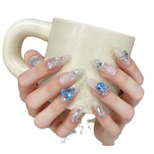 Fashion Medium Handmade Press-On Nails For Women BVNM-65