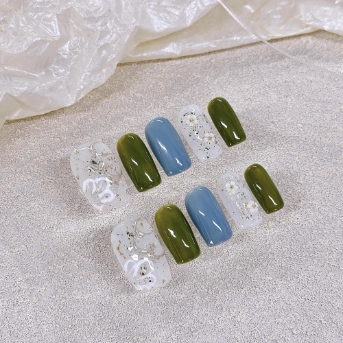 Fashion Medium Handmade Press-On Nails For Women BVNM-73