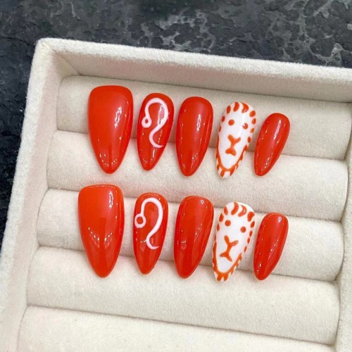 Fashion Medium Handmade Press-On Nails For Women BVNM-81