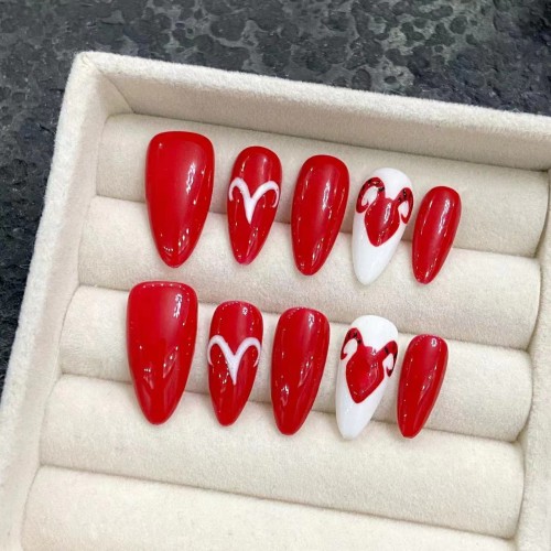 Fashion Medium Handmade Press-On Nails For Women BVNM-82