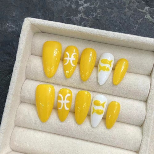 Fashion Medium Handmade Press-On Nails For Women BVNM-83