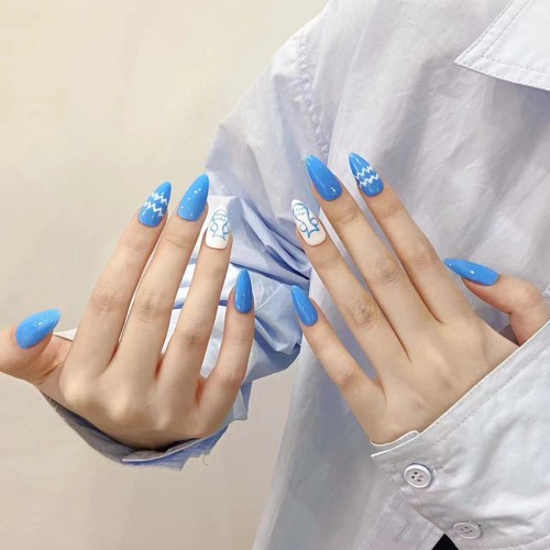 Fashion Medium Handmade Press-On Nails For Women BVNM-84