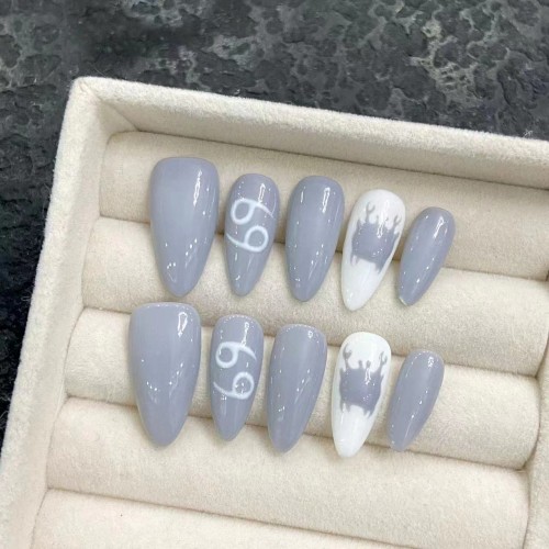 Fashion Medium Handmade Press-On Nails For Women BVNM-85