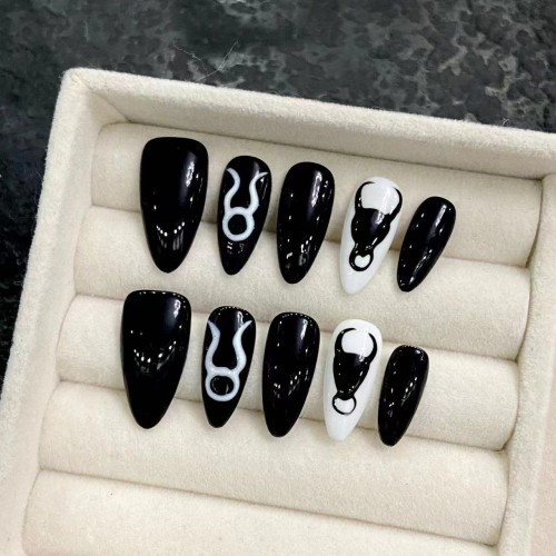 Fashion Medium Handmade Press-On Nails For Women BVNM-86