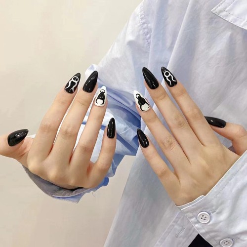 Fashion Medium Handmade Press-On Nails For Women BVNM-86