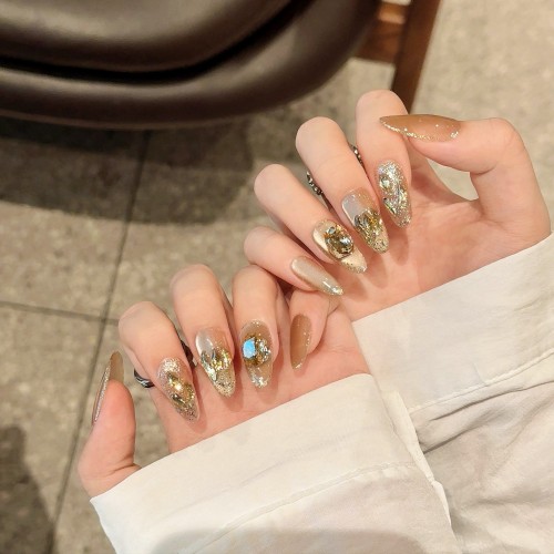 Fashion Medium Handmade Press-On Nails For Women BVNM-89